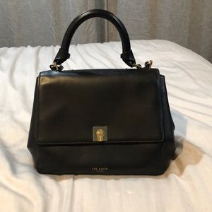 Ted Baker Trapeze Leather Bag Black